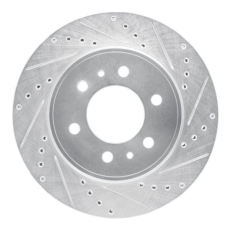 DFC 2009 Ford F-150 4WD Front Right Drilled & Slotted Silver Brake Rotor