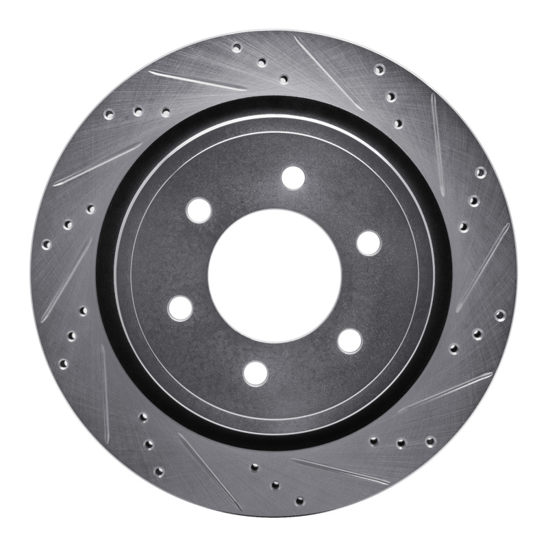 DFC 12-20 Ford F-150 RWD Rear Right Drilled & Slotted Silver Brake Rotor