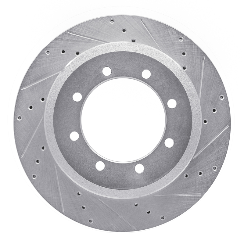 DFC 11-22 Ford F-450 Super Duty Rear Right Drilled & Slotted Silver Brake Rotor