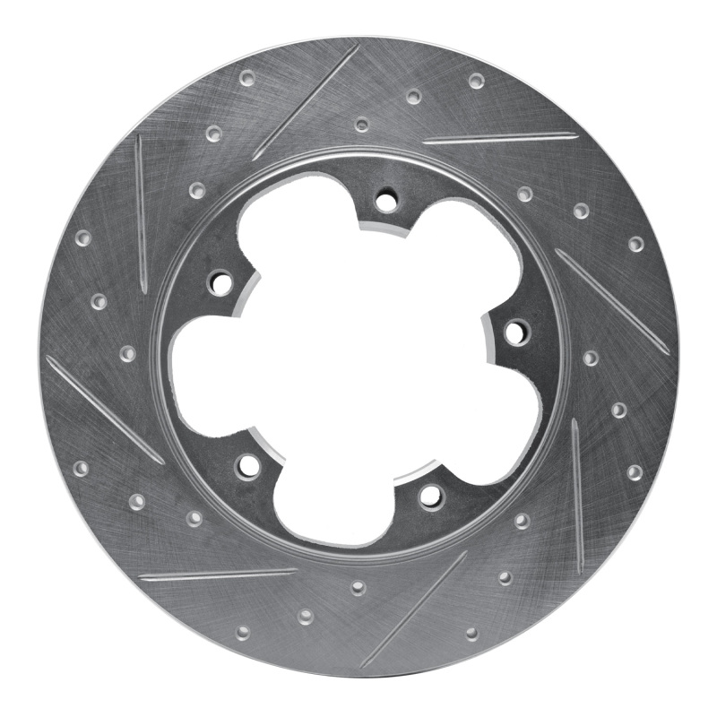 DFC 15-25 Ford Transit-350/SRW Rear Left Drilled & Slotted Silver Brake Rotor
