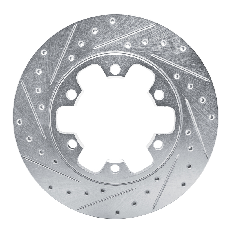 DFC 15-25 Ford Transit-350/SRW Rear Left Drilled & Slotted Silver Brake Rotor