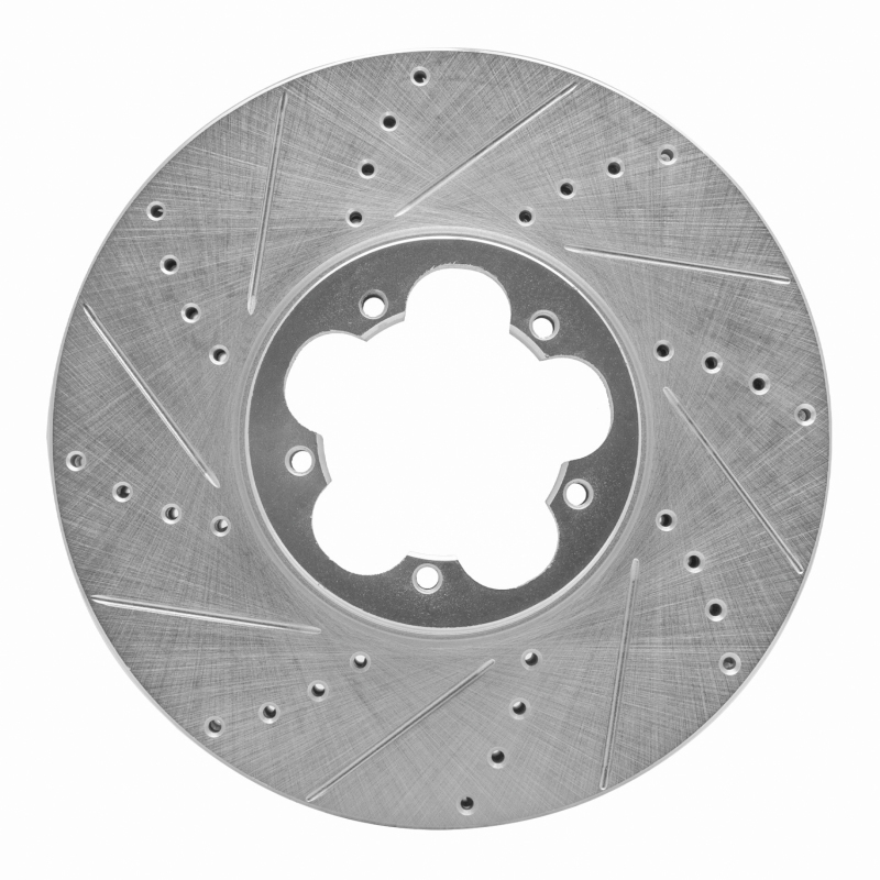 DFC 14-19 Ford Transit-250 Front Left Drilled & Slotted Silver Brake Rotor