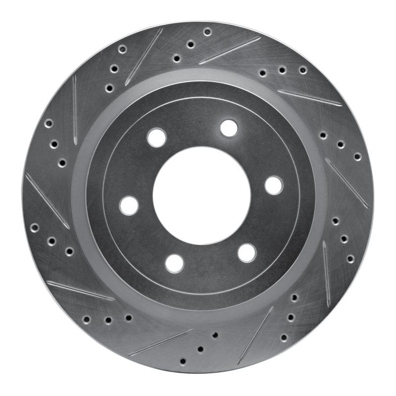 DFC 18-21 Ford F-150 4WD Rear Left Drilled & Slotted Silver Brake Rotor