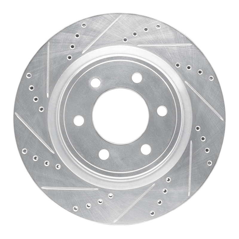 DFC 21-25 Ford Expedition Front Left Drilled & Slotted Silver Brake Rotor