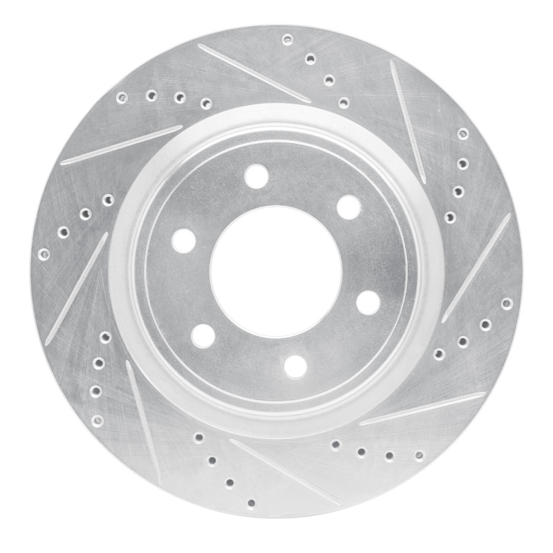 DFC 21-25 Ford F-150 RWD Front Right Drilled & Slotted Silver Brake Rotor