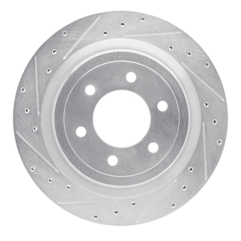 DFC 21-25 Ford F-150 Lightning Rear Left Drilled & Slotted Silver Brake Rotor
