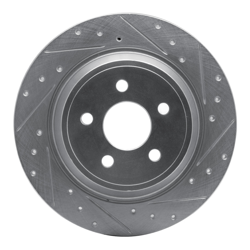DFC 15-24 Ford Edge Rear Right Drilled & Slotted Silver Brake Rotor