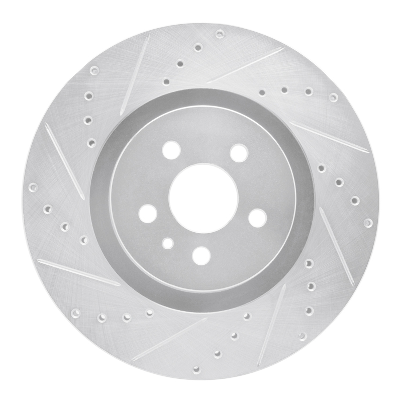 DFC 15-21 Ford Fusion Front Left Drilled & Slotted Silver Brake Rotor