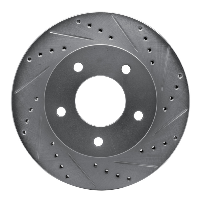 DFC 75-79 Ford Thunderbird Right Rear Drilled & Slotted Silver Brake Rotor