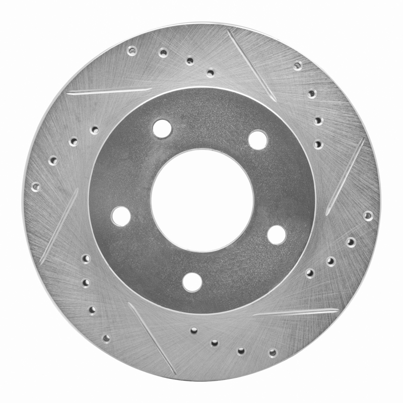 DFC 75-79 Ford Thunderbird Left Rear Drilled & Slotted Silver Brake Rotor