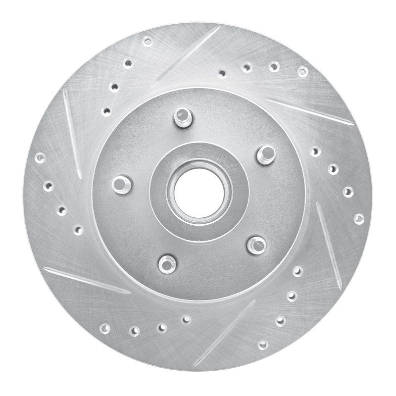 DFC 79-91 Ford LTD Crown Victoria Front Left Drilled & Slotted Silver Brake Rotor