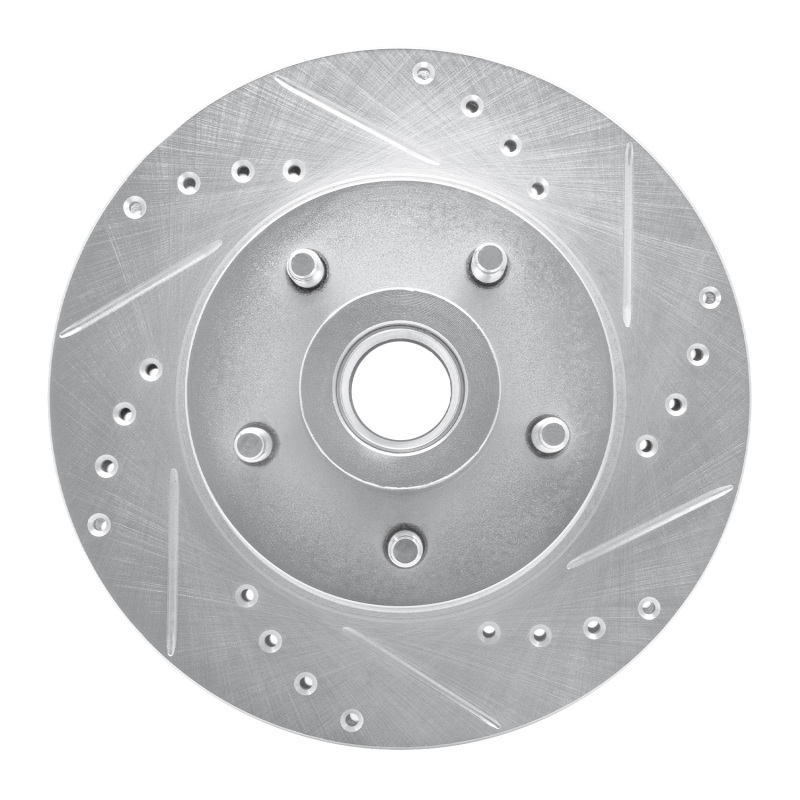 DFC 79-91 Ford Country Squire Front Right Drilled & Slotted Silver Brake Rotor