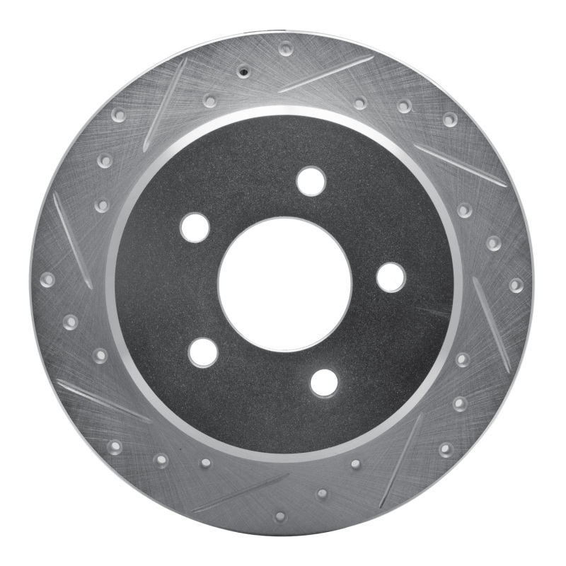 DFC 91-95 Ford Crown Victoria Rear Left Drilled & Slotted Silver Brake Rotor