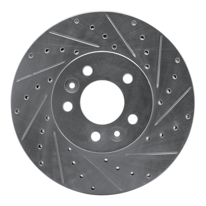 DFC 98-02 Ford Crown Victoria Front Right Drilled & Slotted Silver Brake Rotor