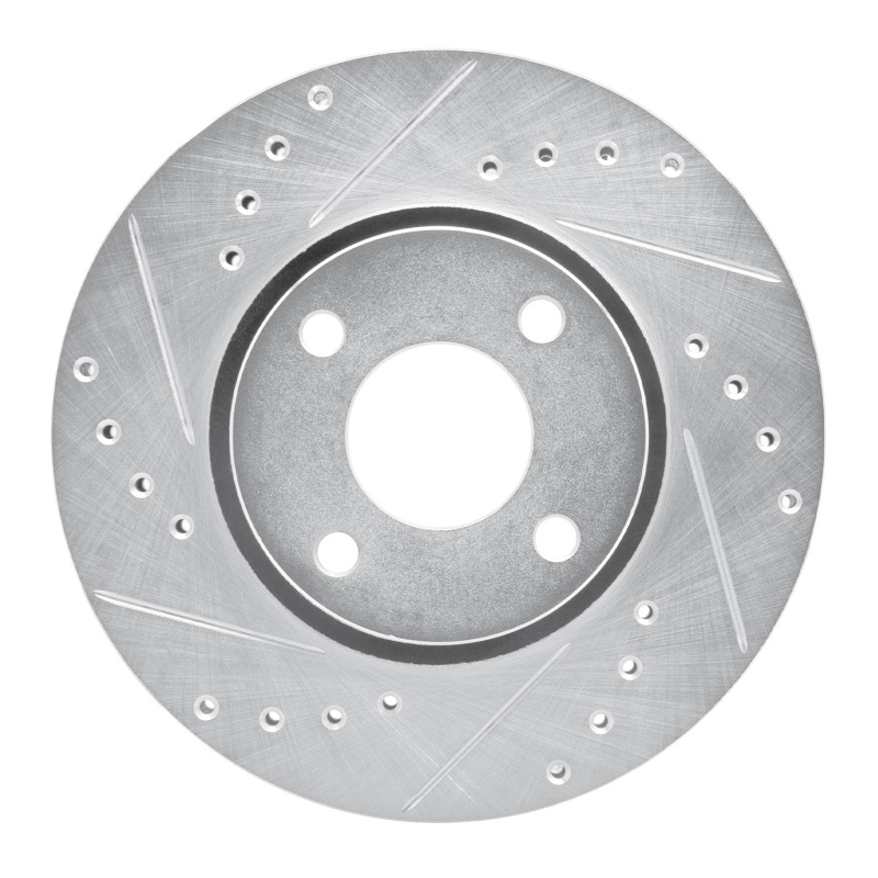 DFC 98-04 Ford Contour Front Left Drilled & Slotted Silver Brake Rotor