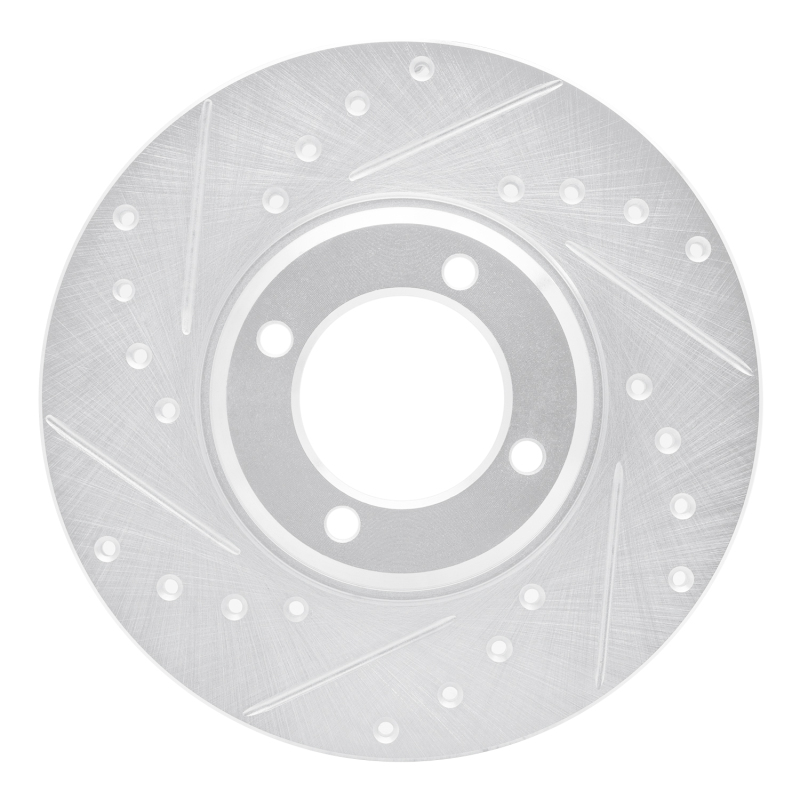 DFC 63-86 Ford Cortina Front Left Drilled & Slotted Silver Brake Rotor