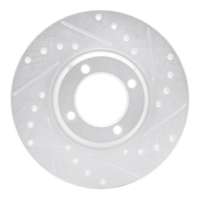 DFC 63-86 Ford Cortina Front Right Drilled & Slotted Silver Brake Rotor