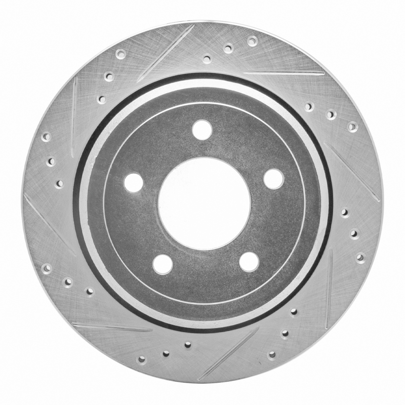 DFC 03-11 Ford Crown Victoria Rear Left Drilled & Slotted Silver Brake Rotor