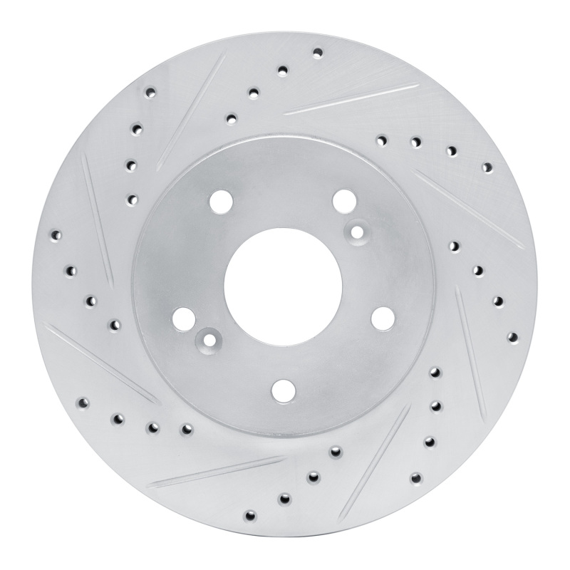 DFC 91-96 Acura NSX Rear Left Drilled & Slotted Silver Brake Rotor