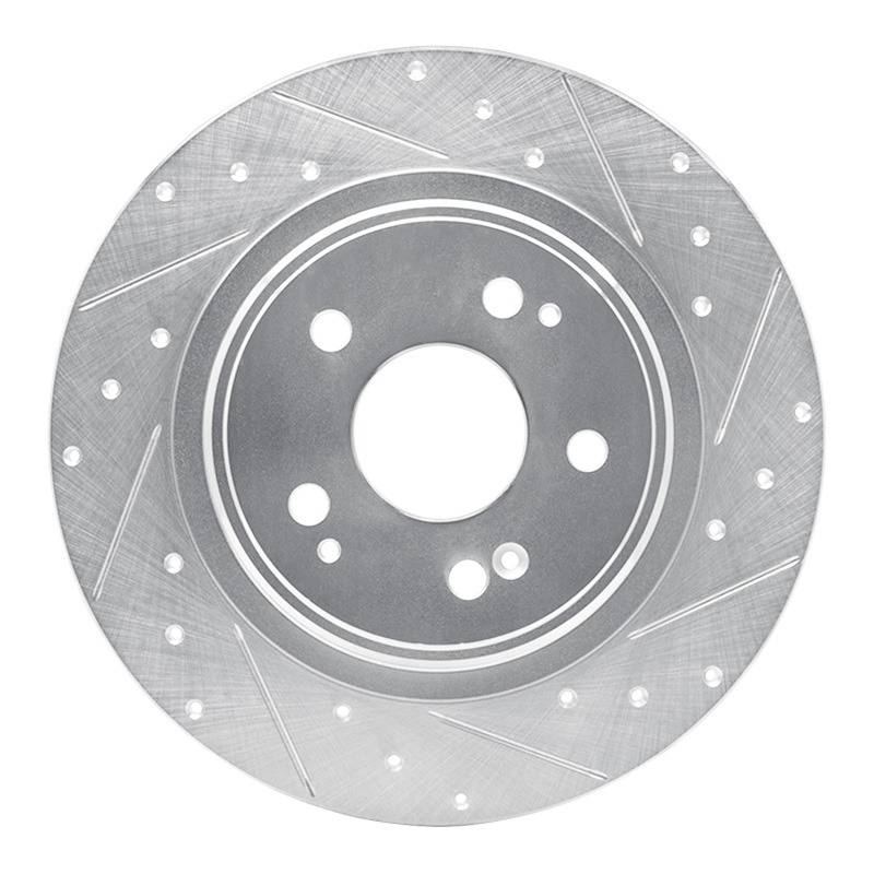 DFC 17-20 Acura MDX Rear Right Drilled & Slotted Silver Brake Rotor