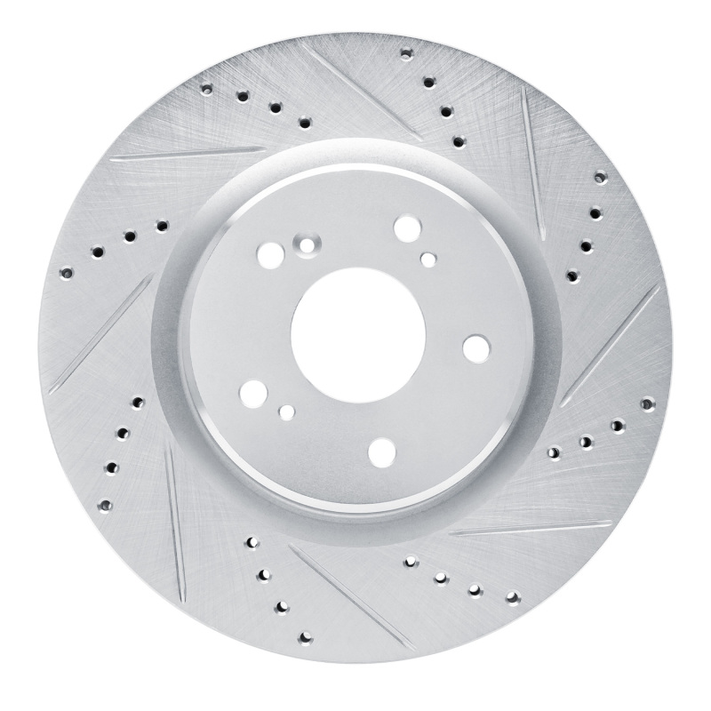 DFC 19-25 Acura RDX Front Right Drilled & Slotted Silver Brake Rotor
