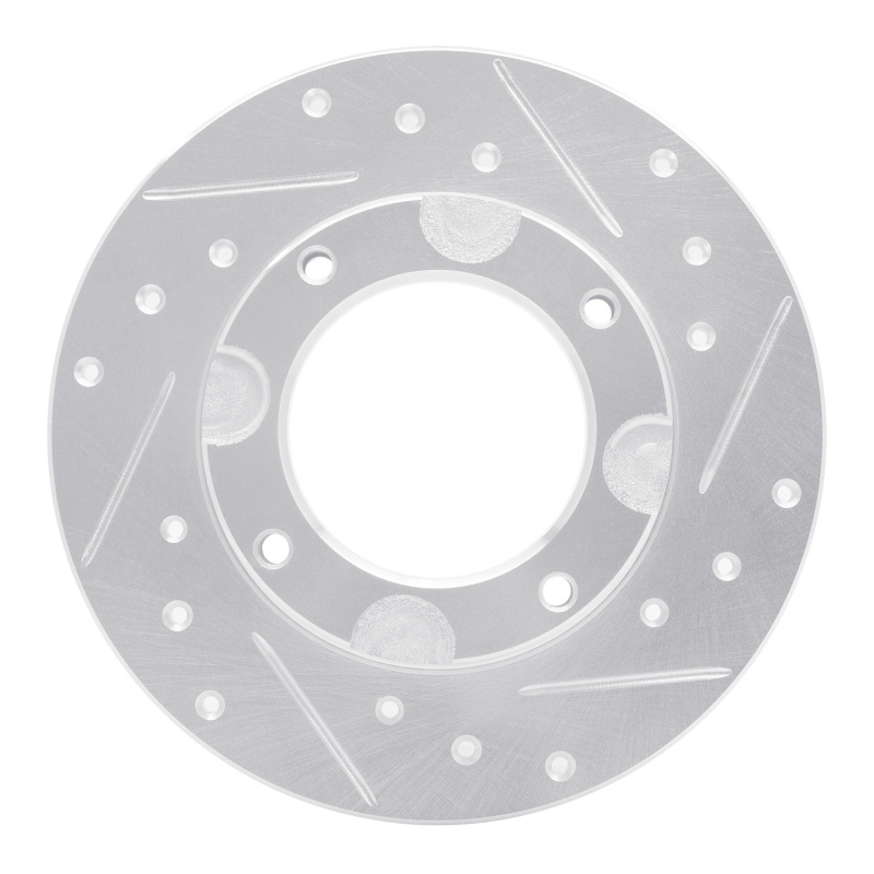 DFC 76-81 Honda Accord Coupe Front Right Drilled & Slotted Silver Brake Rotor