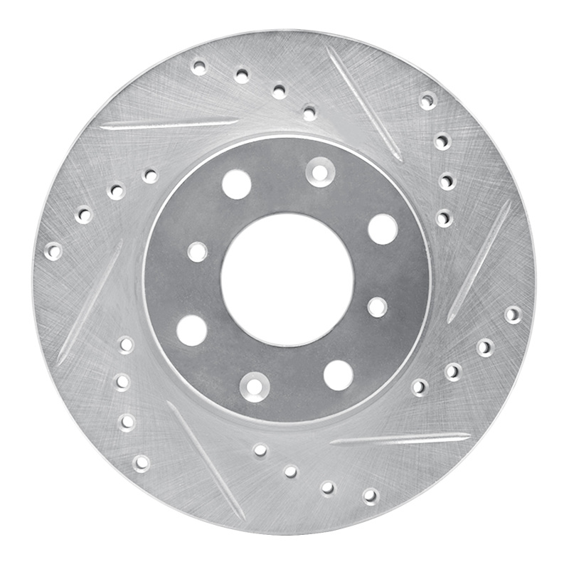 DFC 86-91 Acura INTEGRA Front Right Drilled & Slotted Silver Brake Rotor