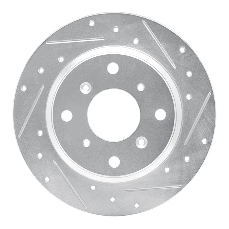 DFC 86-96 Acura LEGEND Rear Right Drilled & Slotted Silver Brake Rotor