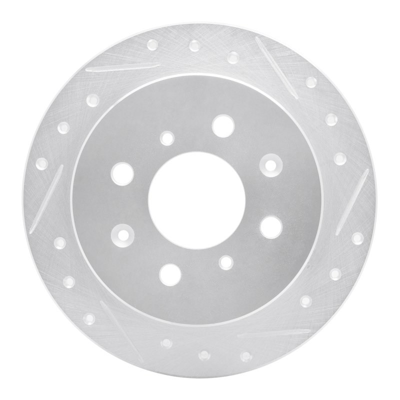 DFC 88-01 Acura INTEGRA Rear Right Drilled & Slotted Silver Brake Rotor
