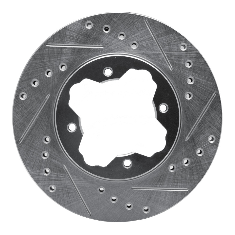 DFC 90-97 Acura CL Front Right Drilled & Slotted Silver Brake Rotor