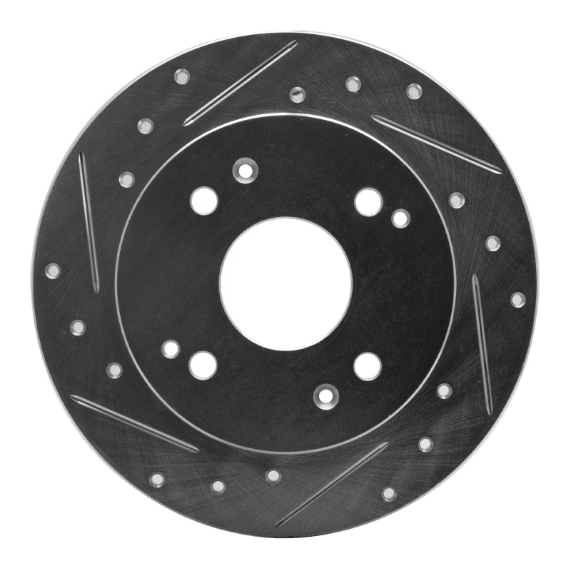 DFC 92-97 Acura CL Rear Left Drilled & Slotted Silver Brake Rotor