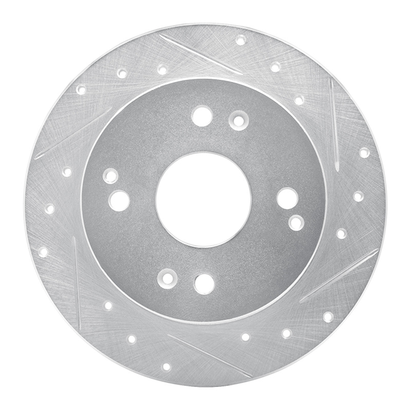 DFC 92-97 Acura CL Rear Right Drilled & Slotted Silver Brake Rotor