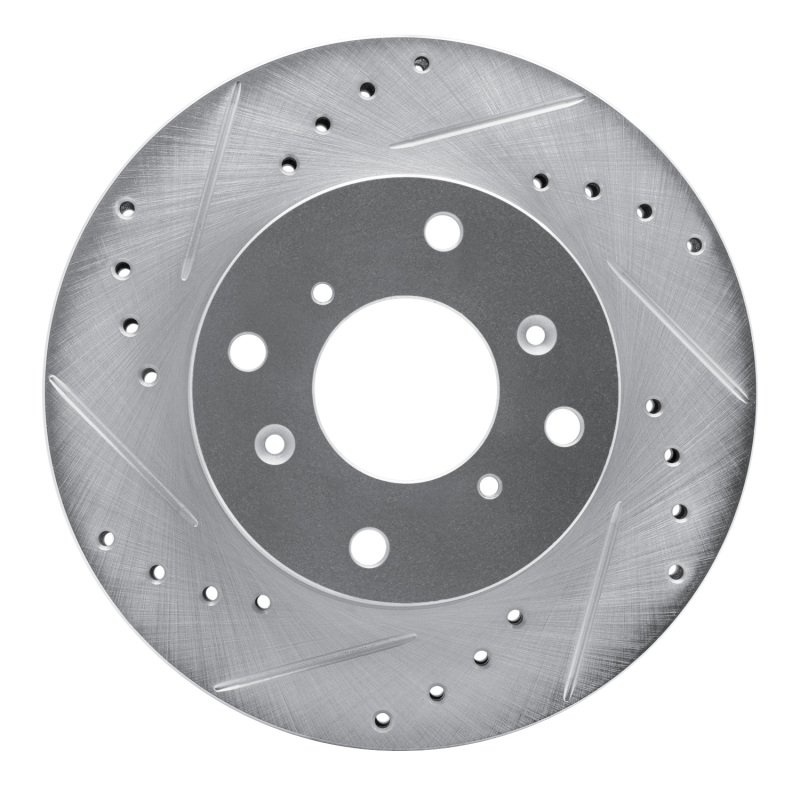 DFC 98-02 Acura CL Front Left Drilled & Slotted Silver Brake Rotor