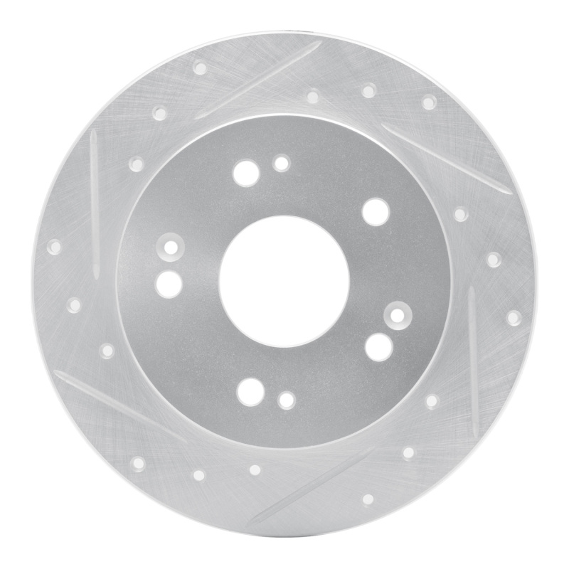 DFC 97-15 Acura CSX Rear Left Drilled & Slotted Silver Brake Rotor