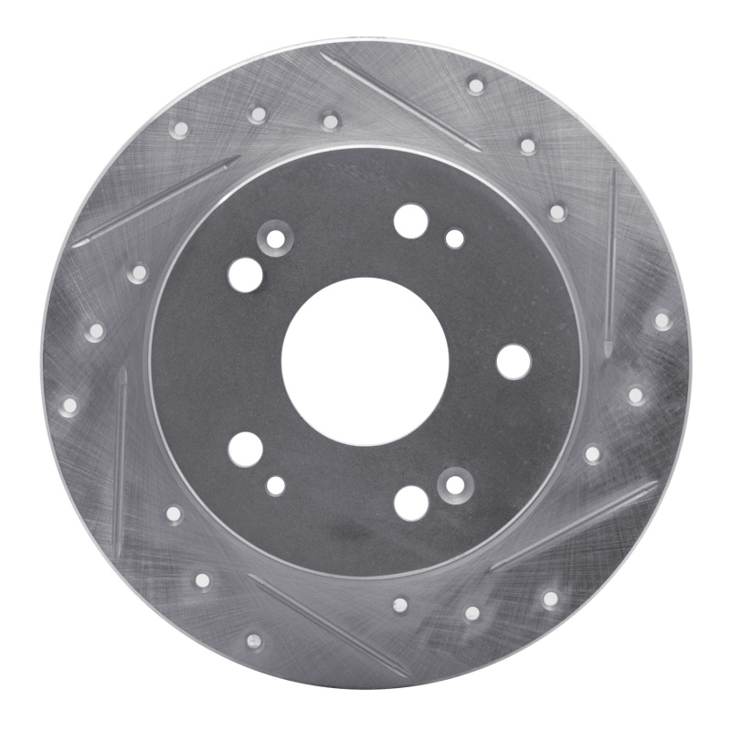 DFC 97-15 Acura ILX Rear Right Drilled & Slotted Silver Brake Rotor