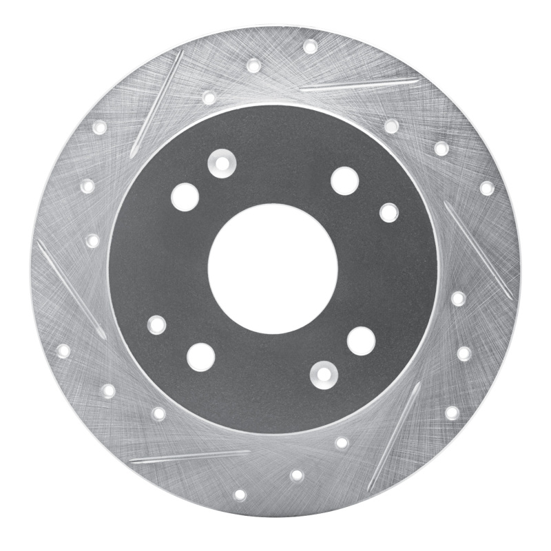 DFC 98-02 Acura CL Rear Left Drilled & Slotted Silver Brake Rotor