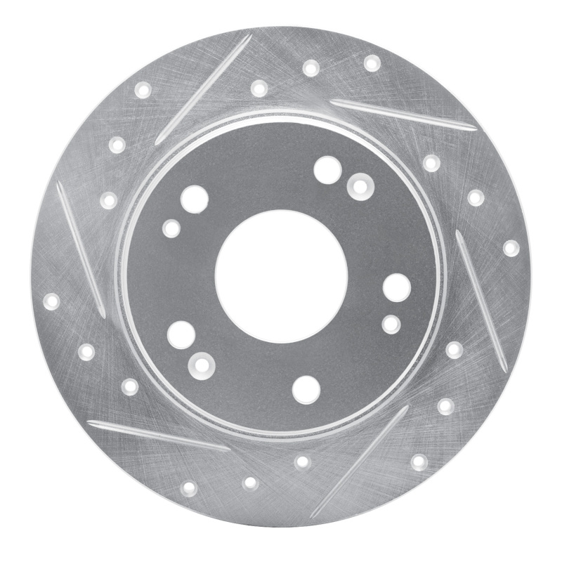 DFC 03-08 Acura TSX Rear Left Drilled & Slotted Silver Brake Rotor