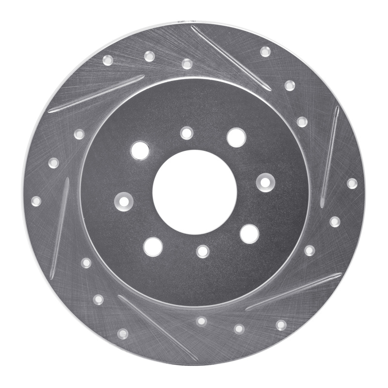 DFC 01-05 Acura EL Rear Right Drilled & Slotted Silver Brake Rotor