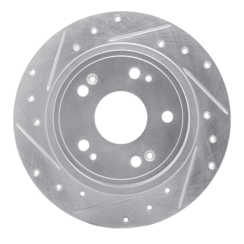 DFC 05-22 Acura TSX Rear Left Drilled & Slotted Silver Brake Rotor
