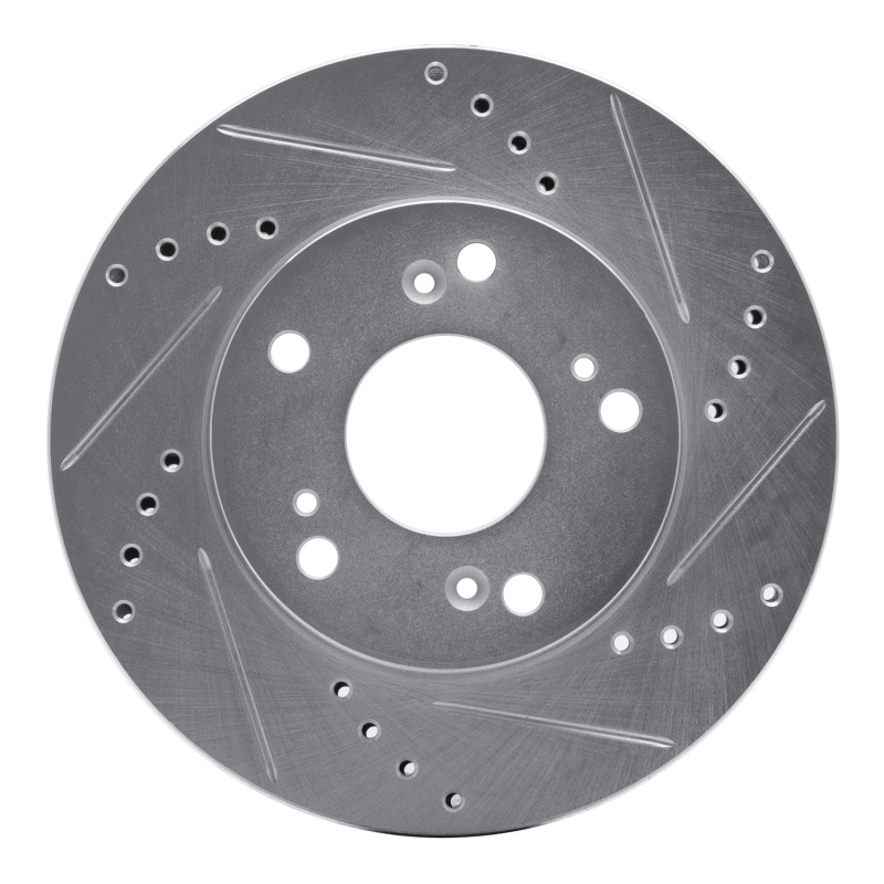 DFC 12-15 Acura ILX Front Right Drilled & Slotted Silver Brake Rotor