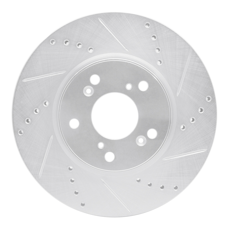 DFC 13-25 Honda Civic Sedan Front Right Drilled & Slotted Silver Brake Rotor
