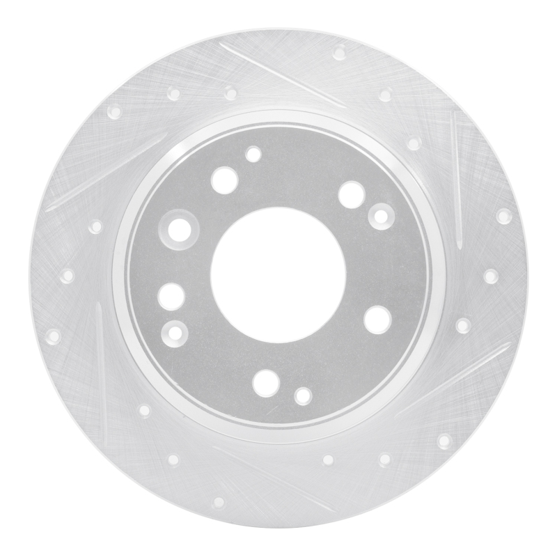 DFC 91-99 Acura RL Rear Right Drilled & Slotted Silver Brake Rotor