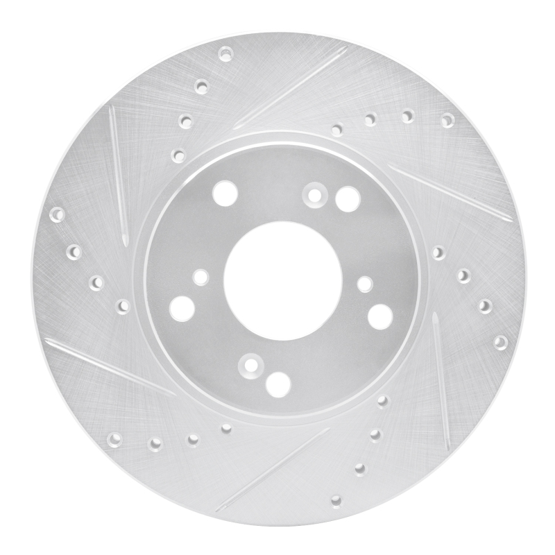 DFC 98-22 Acura ILX Front Left Drilled & Slotted Silver Brake Rotor