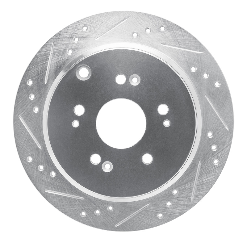 DFC 05-18 Acura RDX Rear Left Drilled & Slotted Silver Brake Rotor