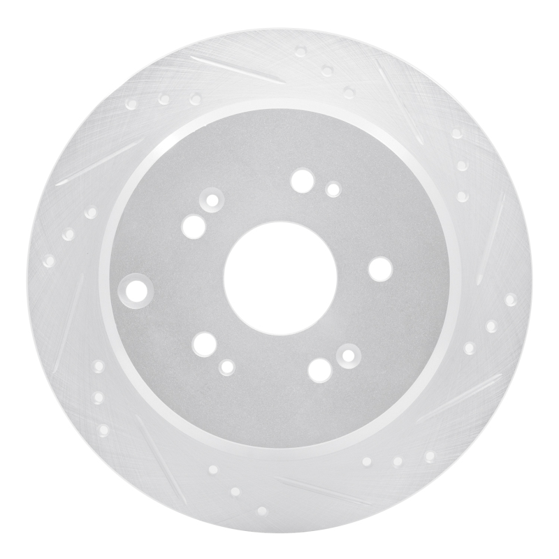 DFC 05-18 Acura RDX Rear Right Drilled & Slotted Silver Brake Rotor