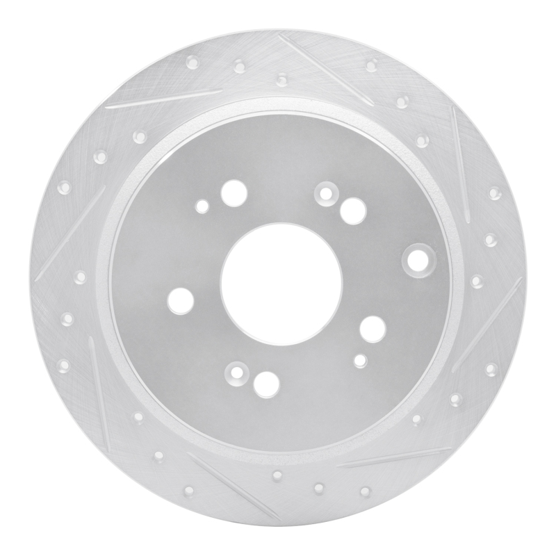 DFC 05-10 Honda Odyssey Rear Right Drilled & Slotted Silver Brake Rotor