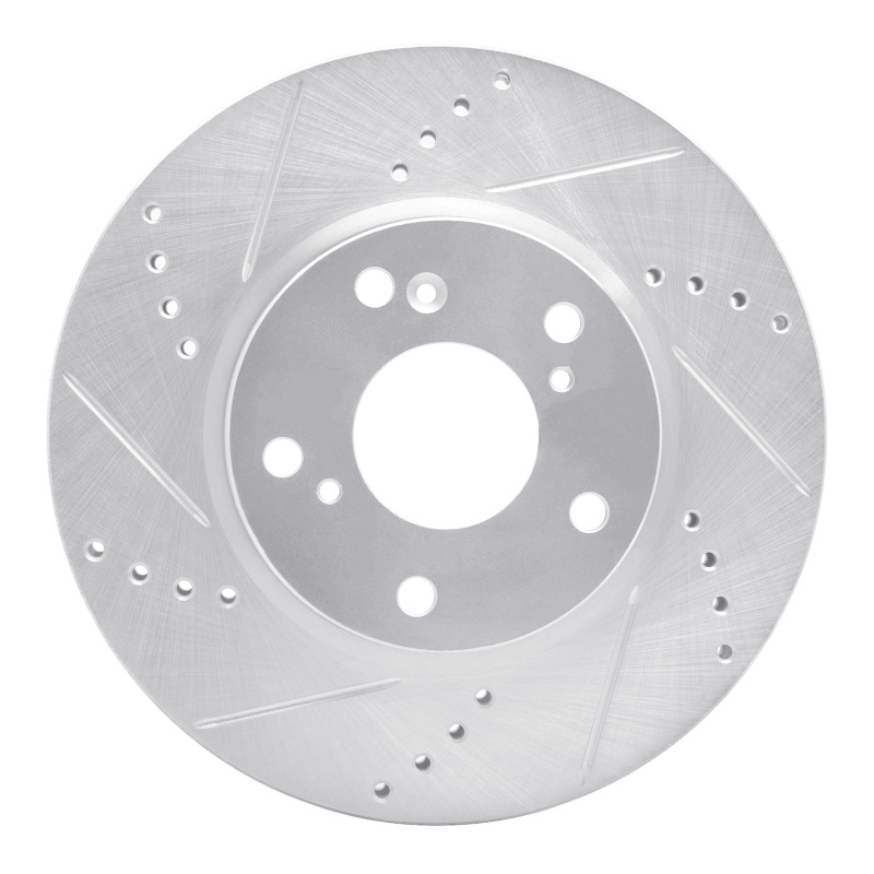 DFC 16-25 Honda Insight Front Left Drilled & Slotted Silver Brake Rotor