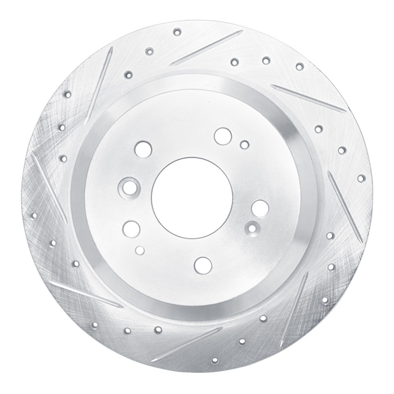 DFC 16-25 Honda Pilot Rear Left Drilled & Slotted Silver Brake Rotor