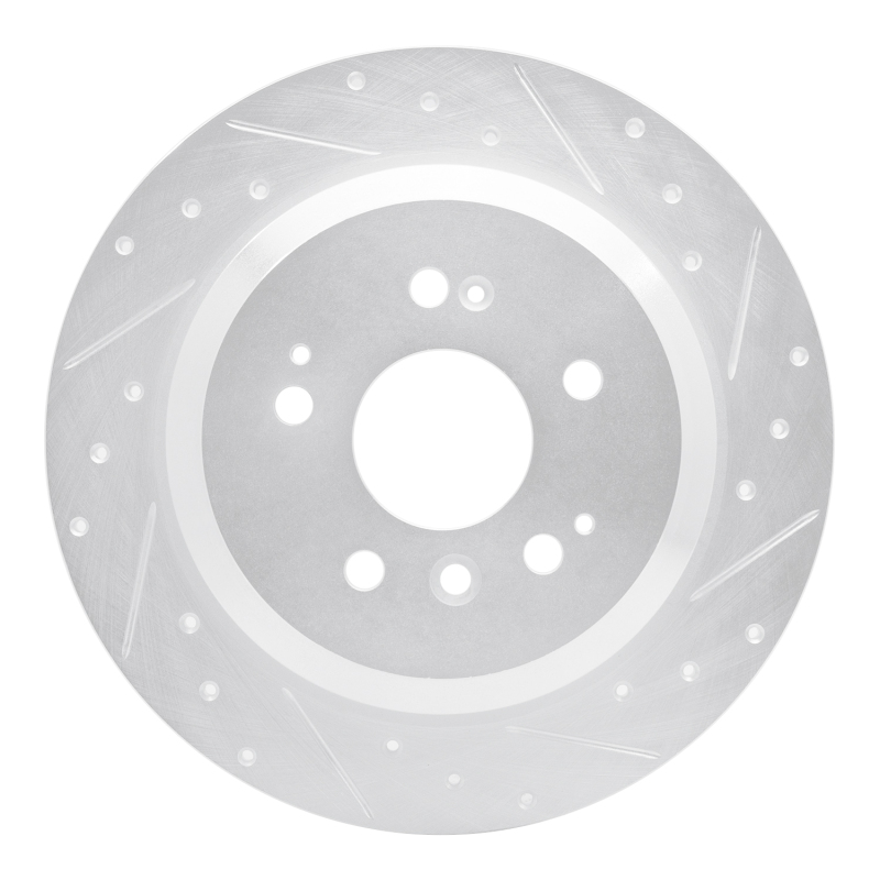 DFC 16-25 Honda Ridgeline Rear Right Drilled & Slotted Silver Brake Rotor