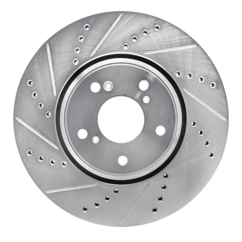 DFC 16-22 Acura ILX Front Left Drilled & Slotted Silver Brake Rotor